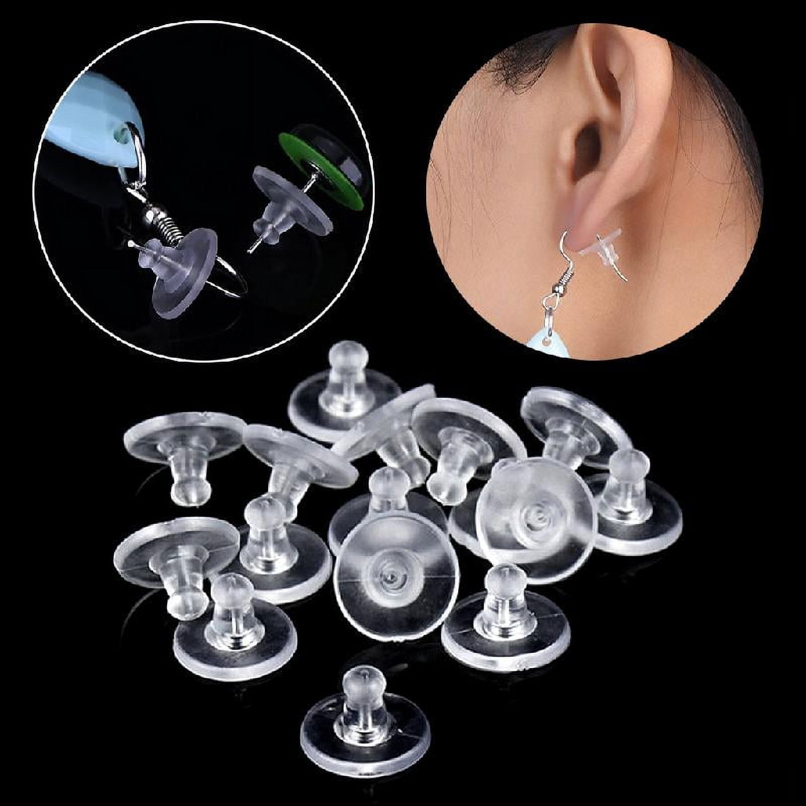 Navjai Earring Backs Clear Rubber Earring Stoppers Bullet Clutch Earring  Safety Backs Replacement for Earring Hooks Studs with a Clear Portable  Box,100 Pieces : Amazon.in: Home & Kitchen